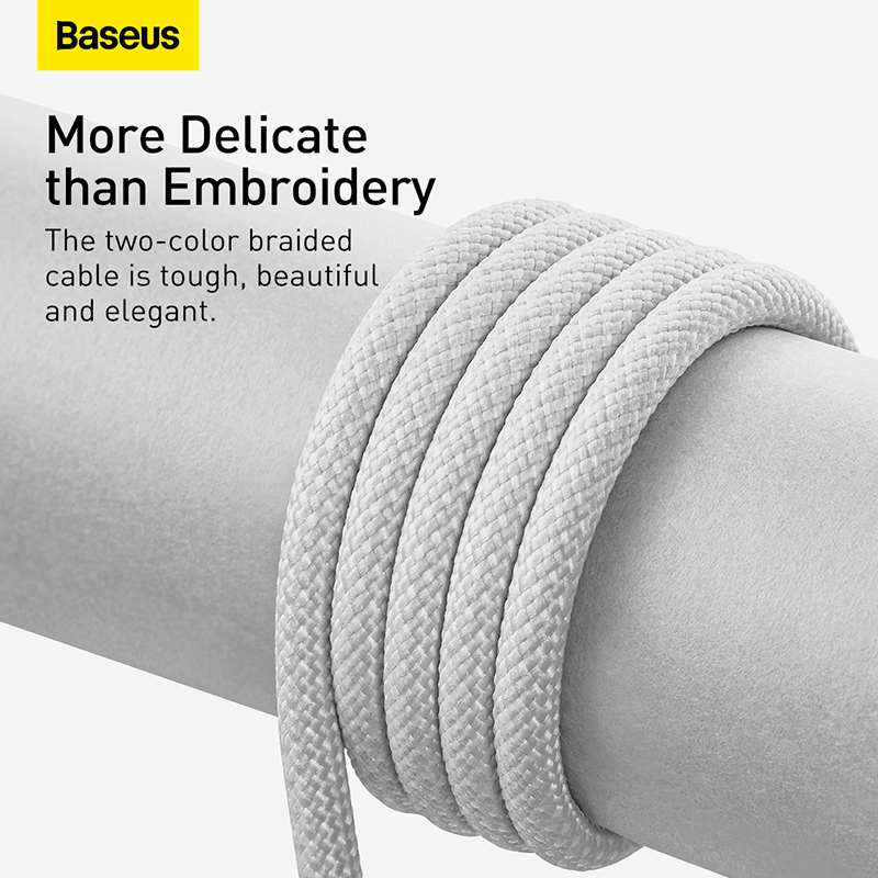 Cáp Sạc Nhanh Baseus Dynamic 2 USB to Ln 2.4A | Bện Dù Siêu Bền, Chống Rối, Dài 1m/2m