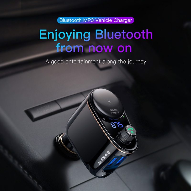Tẩu Sạc Ô Tô Baseus S06 Bluetooth MP3 | Mở Rộng Cổng Tẩu, Hỗ Trợ Nghe Nhạc, Đàm Thoại