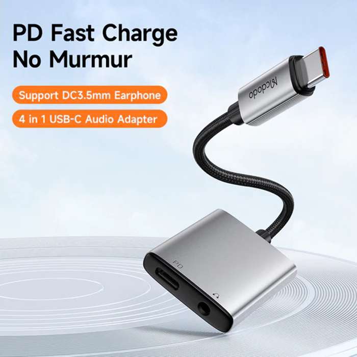 Đầu Chuyển Đổi Mcdodo 2 in 1 Type-C to Dual Type-C / Type-C + 3.5mm Audio Adapter