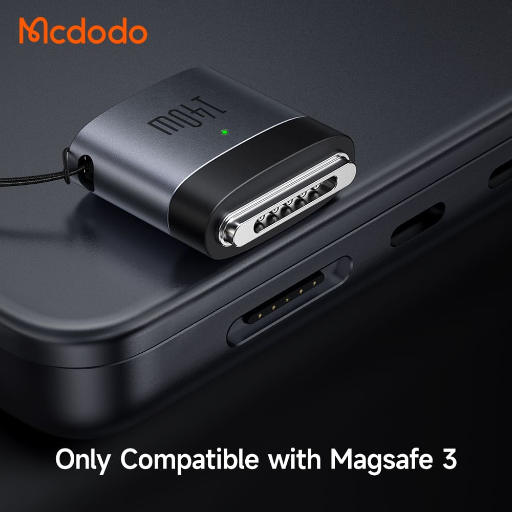 Đầu Chuyển Mcdodo 140W Type-C sang Cổng Sạc Từ Tính | Dùng Cho Mac, Có Đèn LED