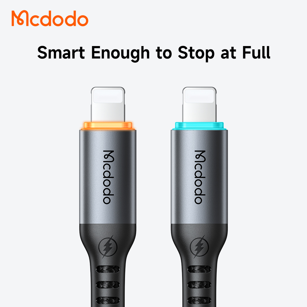 Cáp Sạc Mcdodo Cab Smart 12W USB to Ln | Tự Ngắt Thông Minh, Có Đèn Báo Sạc