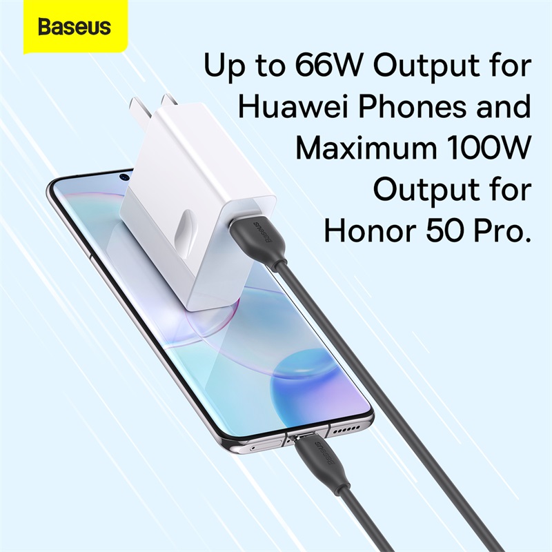 Cáp Sạc Nhanh Baseus 100W USB toType-C | Chất Liệu Silicon Siêu Bền Chống Đứt