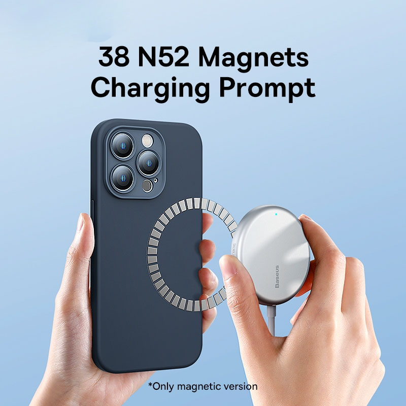 Combo Ốp Lưng Baseus Silicon Lỏng Cho iP14 | Mềm Mịn Chống Bẩn & Kèm Dán Cường Lực