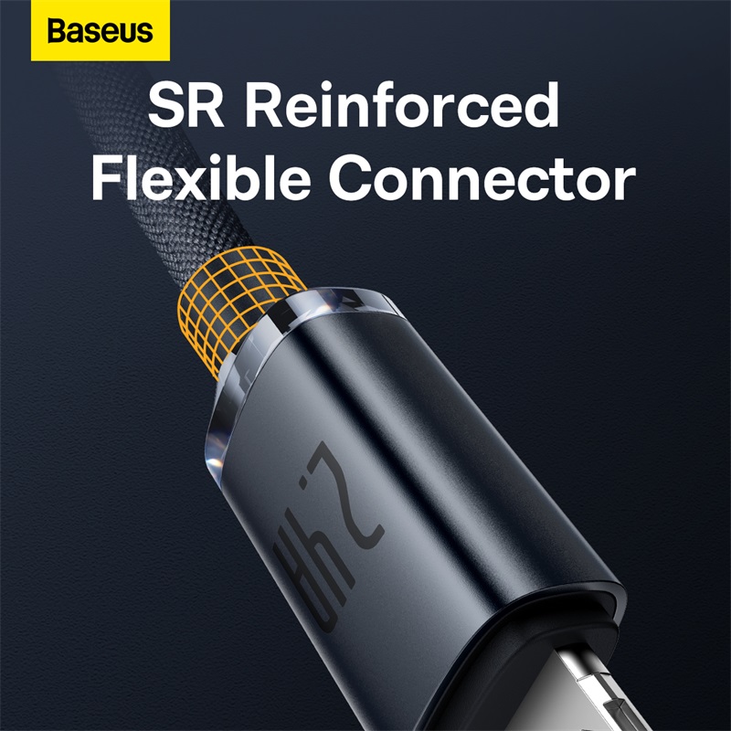 Cáp sạc nhanh, truyền dữ liệu tốc độ cao siêu bền USB to iP Baseus Crystal Shine Series Fast Charging Data Cable Lightning 2.4A