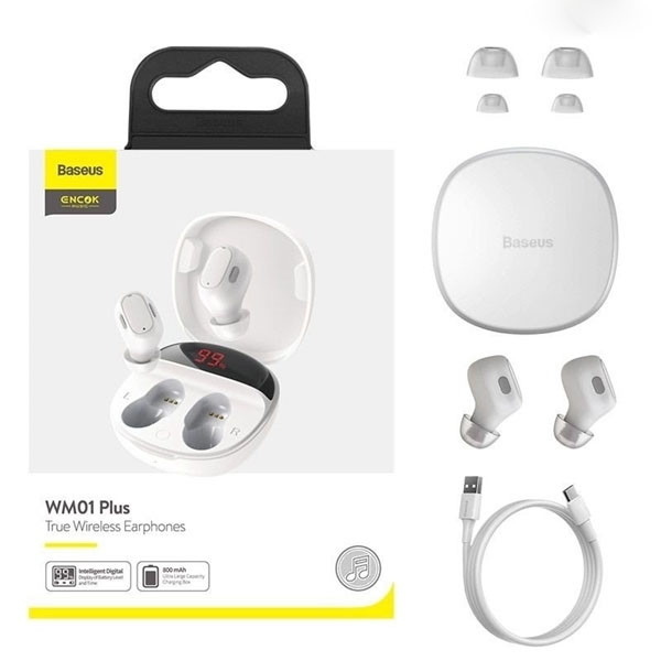 Tai Nghe Bluetooth Baseus Encok WM01 Plus | Có Màn Hình LED Báo Pin, Cảm Ứng, Chính Hãng
