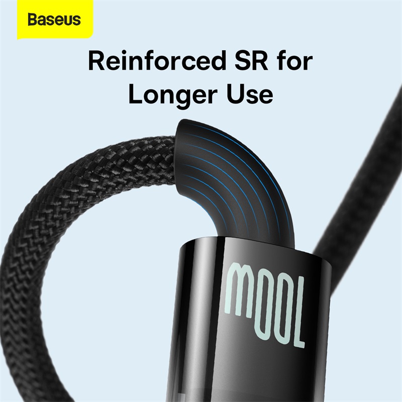 Cáp Sạc Baseus Explorer Tự Ngắt USB to Type-C 100W | Thiết Kế Trong Suốt & Siêu Bền Chống Gãy