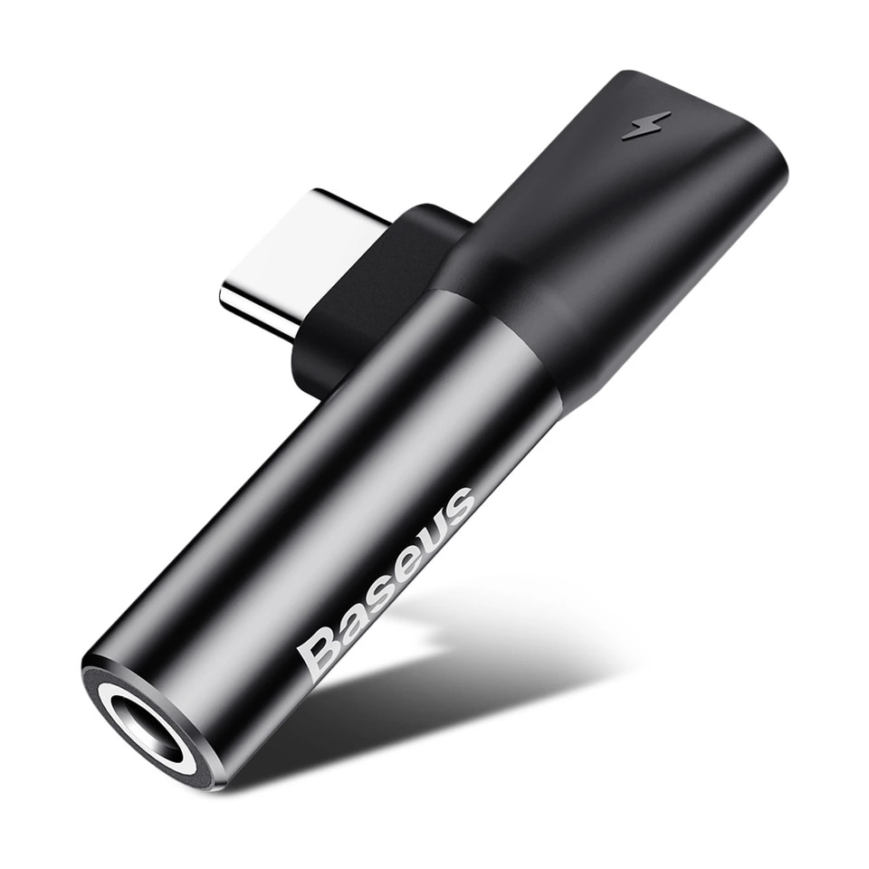 Đầu Chuyển Type-C Baseus L41 2 trong 1 | Vừa Sạc Vừa Nghe Nhạc, Âm Thanh Hi-Fi 3.5mm, Thiết Kế Mini