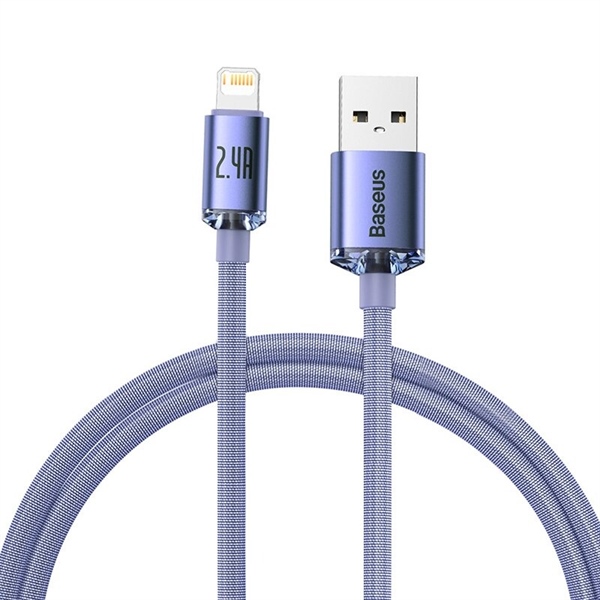 Cáp sạc nhanh, truyền dữ liệu tốc độ cao siêu bền USB to iP Baseus Crystal Shine Series Fast Charging Data Cable Lightning 2.4A