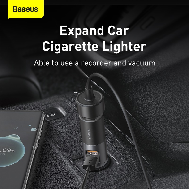 Tẩu Sạc Nhanh Baseus Share Together 120W | Mở Rộng Thêm Cổng Tẩu, Sạc Nhiều Thiết Bị