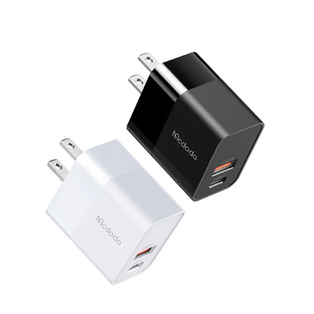 Củ Sạc Mcdodo PD 20W 2 Cổng USB & Type-C | Sạc Nhanh Cùng Lúc 2 Thiết Bị Gọn Nhẹ