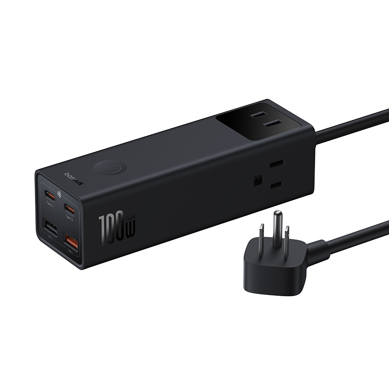 Trạm Sạc Nhanh Baseus PowerCombo Pro 100W | 7 Cổng (3AC, 2Type-C, 2USB), Tự Ngắt An Toàn 0.1s