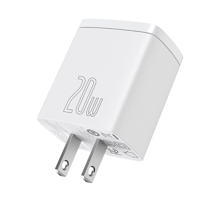 Cốc Sạc Nhanh Baseus Compact 20W | 2 Cổng USB & Type-C, Sạc Cùng Lúc 2 Thiết Bị