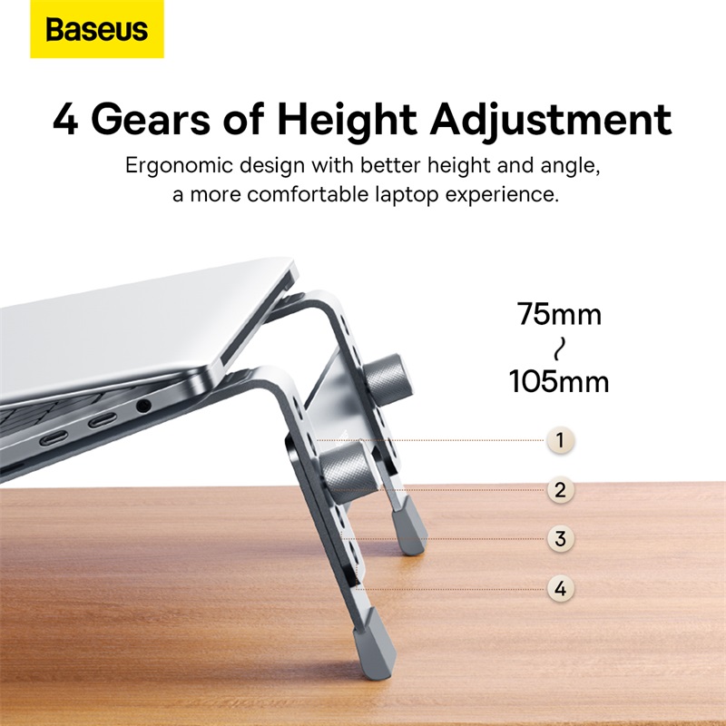 Giá Đỡ Máy Tính / Laptop Baseus UltraStable Series Desktop Laptop Stand (4-Gear Adjustable)