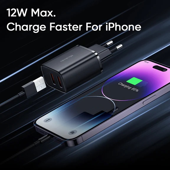 Bộ Củ Sạc Mcdodo 12W 2 Cổng USB Kèm Cáp Ln | Sạc Nhanh An Toàn Cho iP