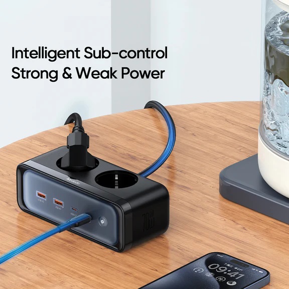 Ổ Cắm Điện Chống Sét Mcdodo 70W | Công Nghệ GaN, 6 Cổng (2AC + 2Type-C + 2USB) An Toàn