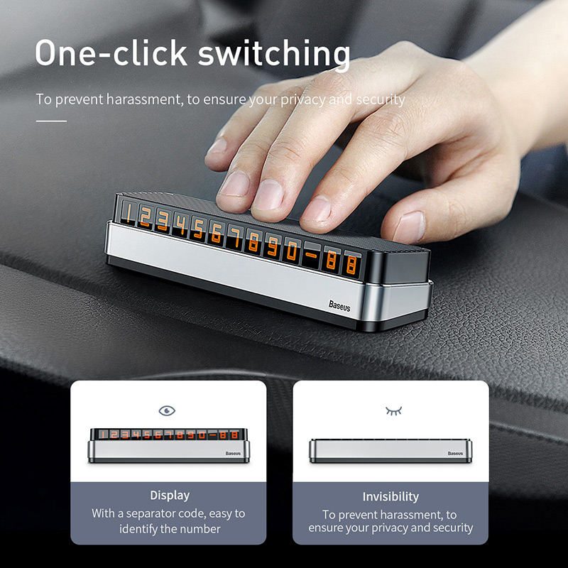 Bảng Ghi Số Điện Thoại Ô Tô Baseus Moonlight Box | Hợp Kim Cao Cấp, Thiết Kế Sang Trọng