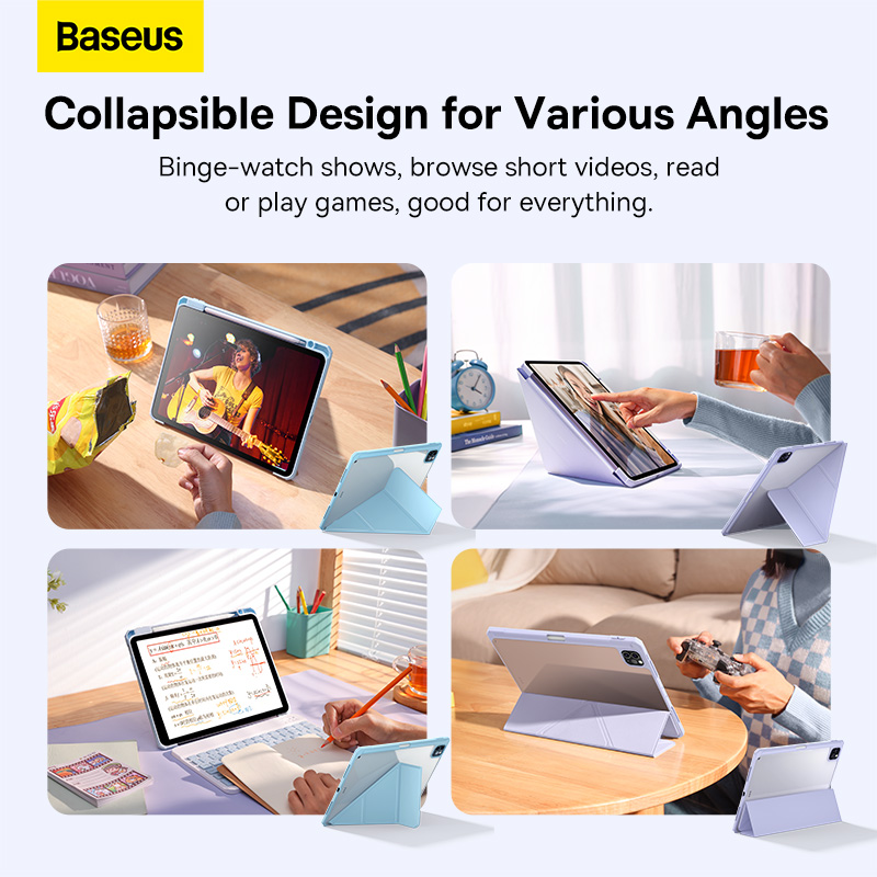 Ốp Lưng Baseus Minimalist Gấp Đa Năng Cho Pad | Siêu Mỏng Nhẹ, Chống Va Đập, Kèm Khe Cắm Bút