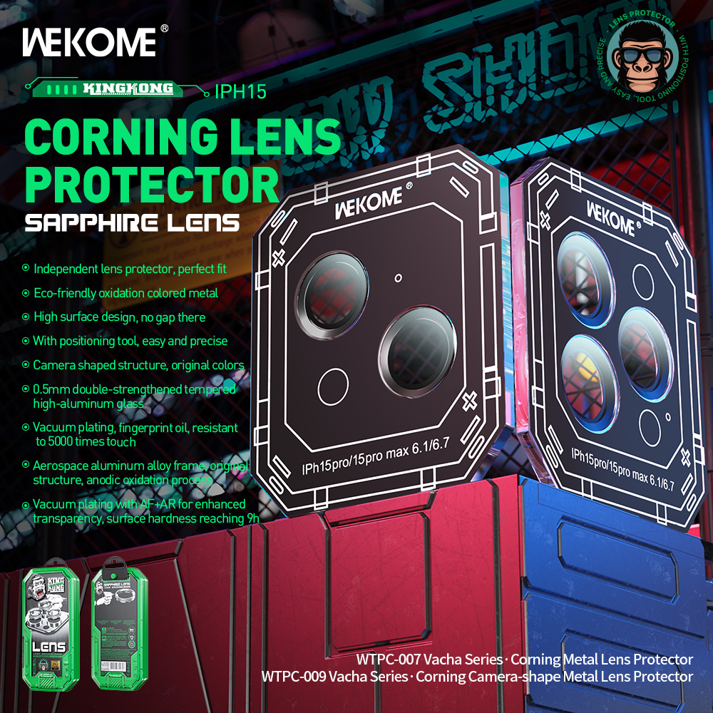 Kính Cường Lực Camera KingKong WEKOME WTPC-007 Metal Lens Protector