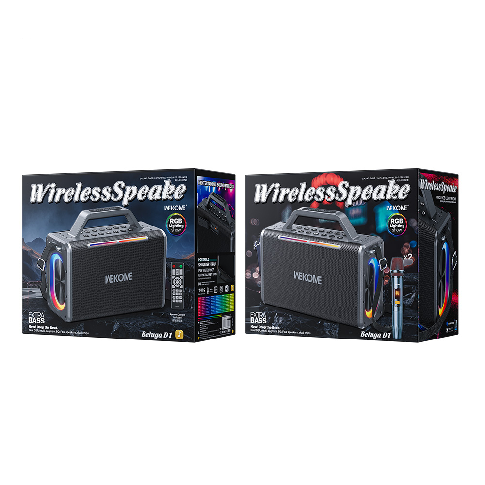 Loa Bluetooth WEKOME Powerful Bass Shocking Hit Beluga D1 Outdoor Wireless Speaker