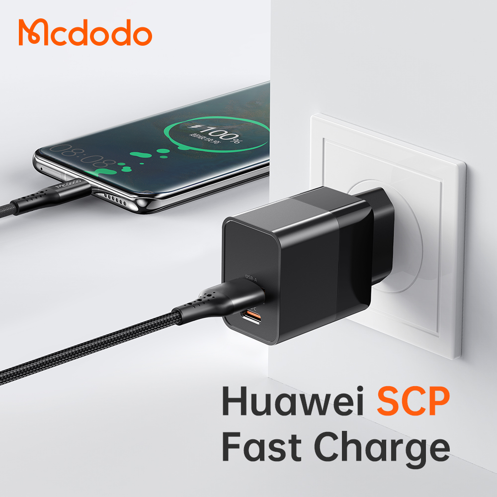 Bộ Sạc Nhanh Mcdodo 20W PD | 2 Cổng Type-C & USB, Hỗ Trợ Sạc Nhanh PD, QC, SCP