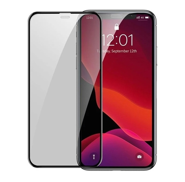 Kính Cường Lực Baseus Chống Nhìn Trộm Cho iPX/11 | Bộ 2 Kính, Kèm Khung Dán & Lưới Loa