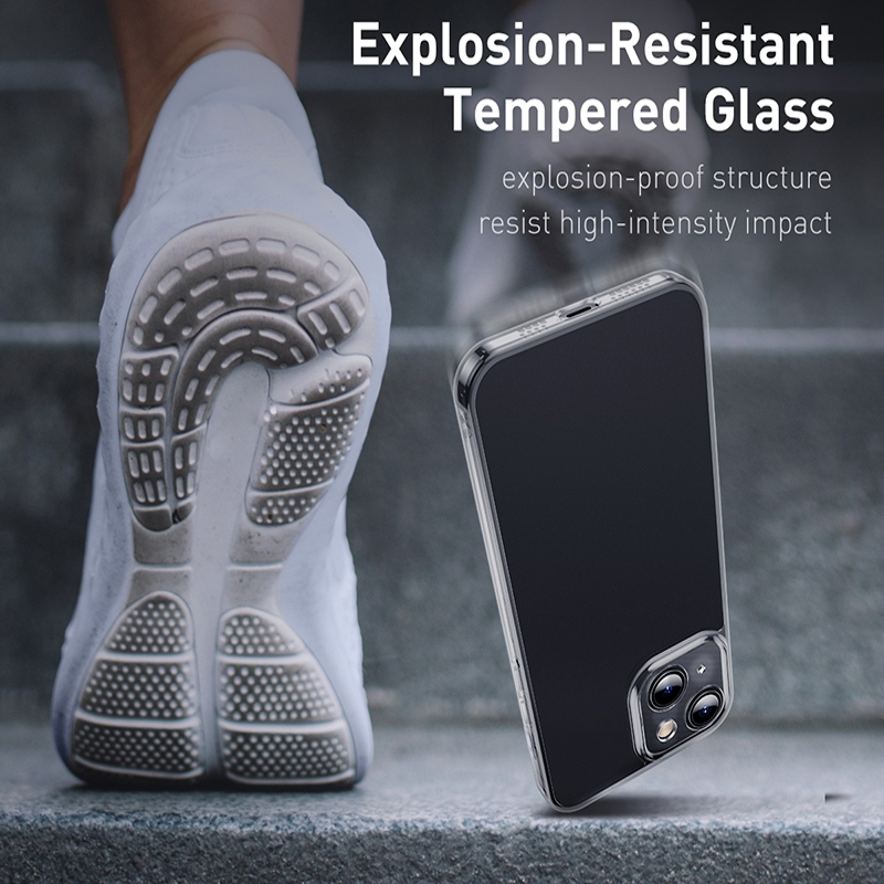 Ốp Lưng Kính Nhám Mờ Baseus Cho iP13 | Kèm Cường Lực, Chống Vân Tay, Chống Sốc