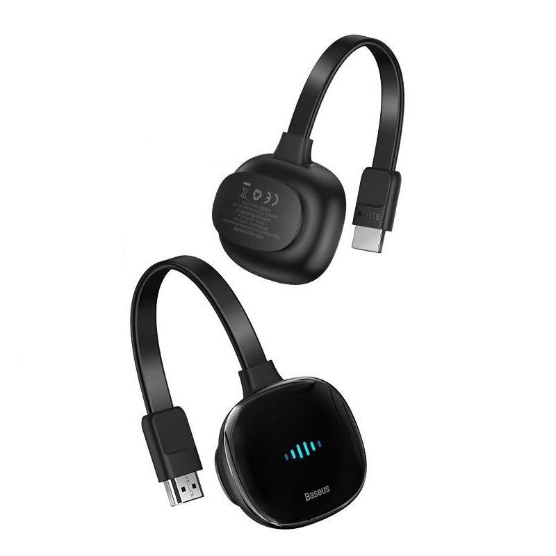 Bộ truyền hình ảnh qua HDMI không dây Baseus Meteorite Shimmer Wireless Display Adapter cho Smartphone/ iPad/ Macbook (4K/30Hz,Miror/ Multi-Screen Dual Mode, Support Apple Airplay, Samsung Note 20 Wireless DEX )