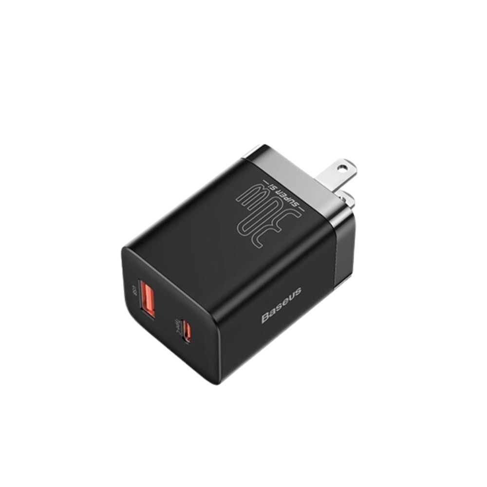 Củ Sạc Baseus Super Si Pro 30W | 2 Cổng Type-C & USB, Công Nghệ Super Si