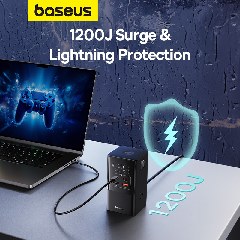 Trạm Sạc Nhanh Để Bàn Baseus 100W 7 trong 1 | Sạc Cùng Lúc Laptop & Điện Thoại, Tự Ngắt An Toàn 0.1s