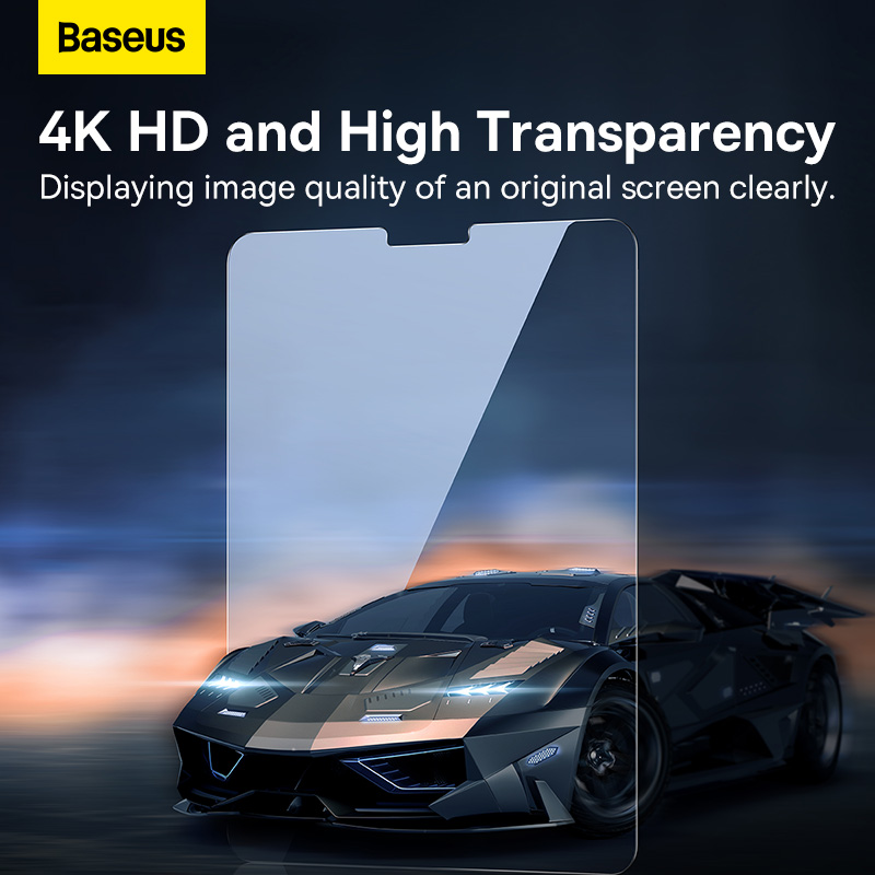 Kính Cường Lực Baseus Full Kính Cho Pad | Bộ 2 Kính Siêu Trong HD, Kèm Khung Dán Tiện Lợi
