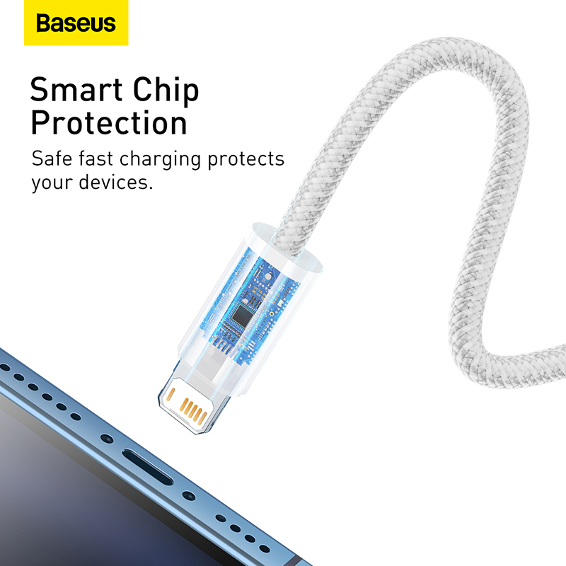 Cáp Sạc Nhanh Baseus Dynamic 2 USB to Ln 2.4A | Bện Dù Siêu Bền, Chống Rối, Dài 1m/2m