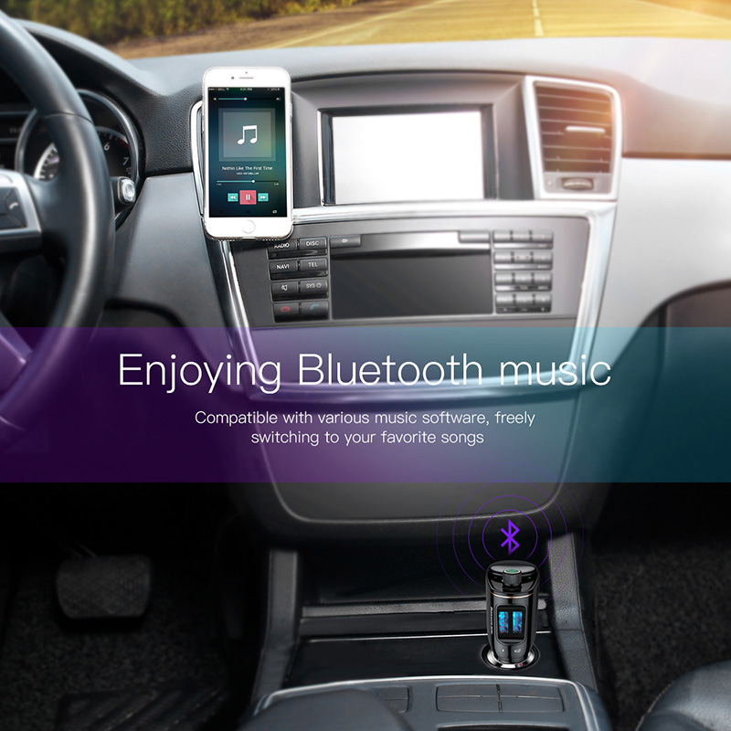 Tẩu Sạc Ô Tô Baseus S06 Bluetooth MP3 | Mở Rộng Cổng Tẩu, Hỗ Trợ Nghe Nhạc, Đàm Thoại