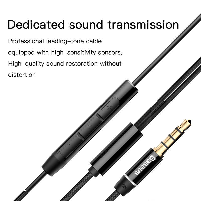 Tai Nghe Baseus H06 Cổng 3.5mm | Âm Thanh Hay, Dùng Cho Laptop, PC, Điện Thoại
