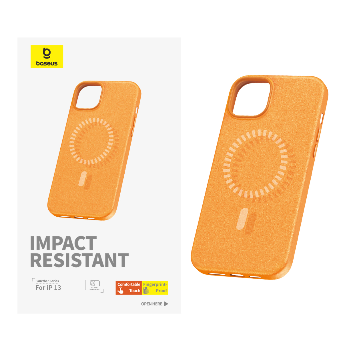 Ốp Lưng Baseus Fauxther Chống Bám Vân Tay cho iP13/iP14 | Thiết Kế Mỏng Nhẹ, Sang Trọng