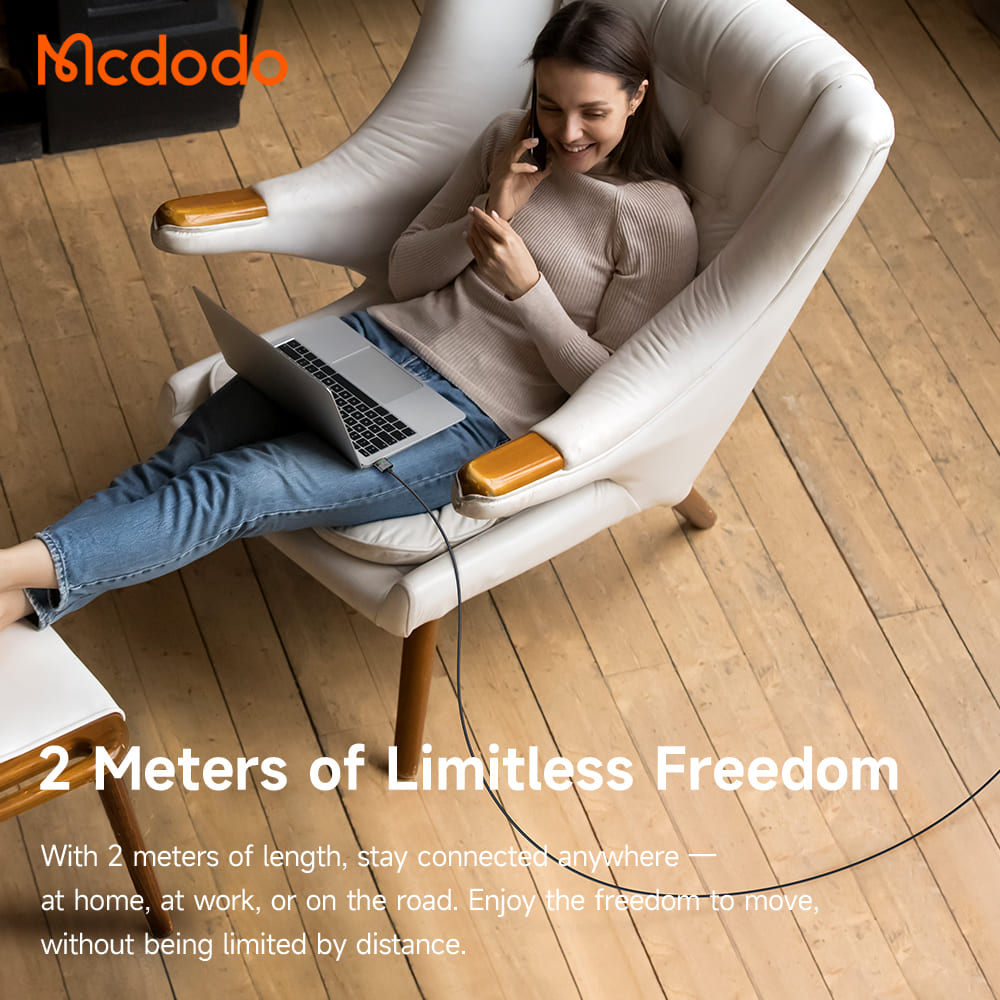 Cáp Sạc Mcdodo Luma 140W Type-C to Magsafe3 | Cổng Sạc Từ Tính Cho Mac, Có Đèn LED Báo