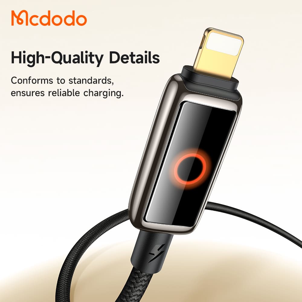 Cáp Sạc Nhanh Mcdodo Type-C to iP 36W Auto Power Off Cable with Halo Breathing Light
