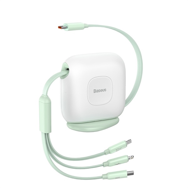 Cáp Sạc Rút Gọn Baseus 100W 3 in 1 | Sạc Nhanh Laptop & Điện Thoại, Gọn Gàng, Type-C to M+L+C