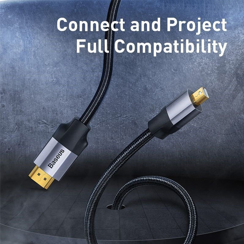 Cáp HDMI 4K Baseus Enjoyment | Dây Kết Nối Máy Tính Tivi Máy Chiếu Hình Ảnh Sắc Nét Chống Nhiễu