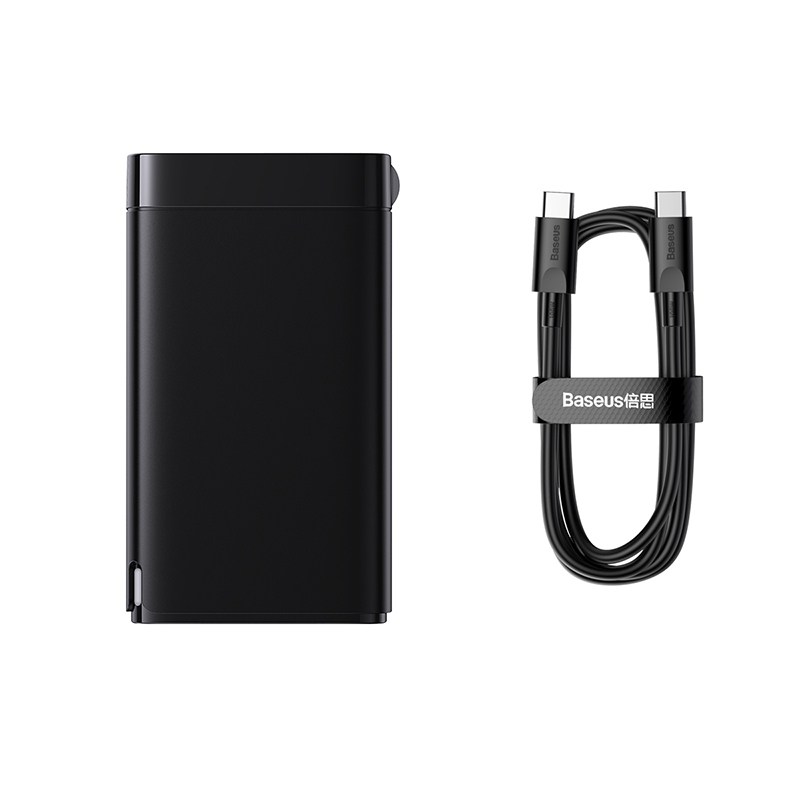 Bộ Sạc Baseus GaN3 Pro 65W | 3 Cổng 2 Type-C & 1 USB, Kèm Cáp, Sạc Nhanh Laptop