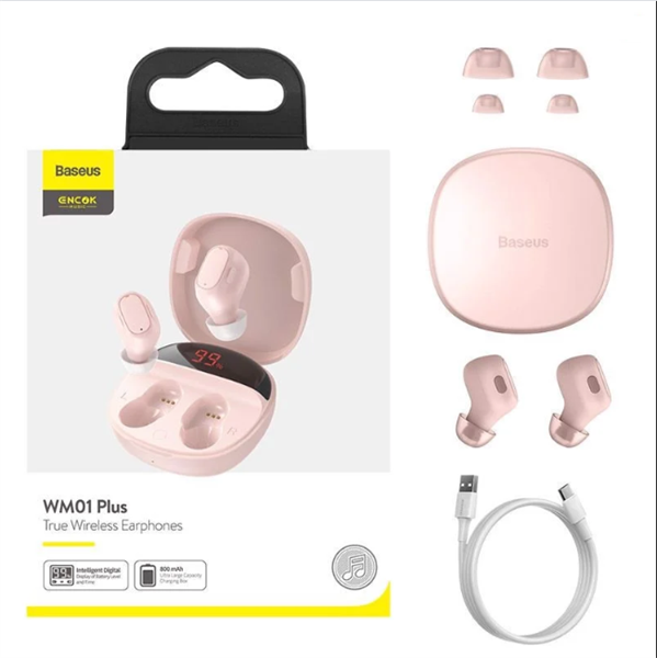 Tai Nghe Bluetooth Baseus Encok WM01 Plus | Có Màn Hình LED Báo Pin, Cảm Ứng, Chính Hãng