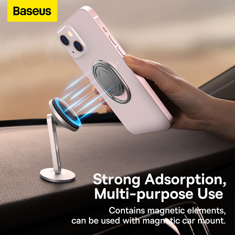 Nhẫn Đỡ Điện Thoại Baseus Rails Siêu Mỏng | Thiết Kế Vòng Kép, Xoay 360 Độ