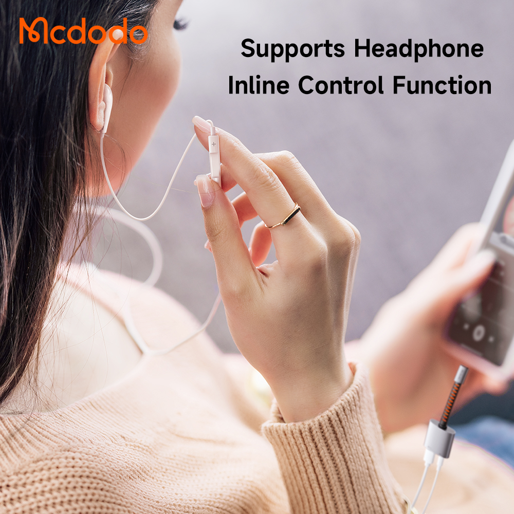 Đầu Chuyển Mcdodo 2 trong 1 Type-C | Vừa Sạc Nhanh PD 60W Vừa Nghe Nhạc
