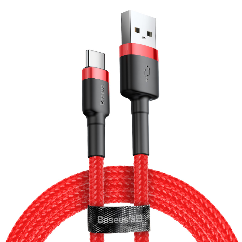 Cáp Sạc Nhanh Baseus Cafule 3A USB to Type-C | Dây Dù Chống Đứt, Bền Bỉ, Dài 1m/2m