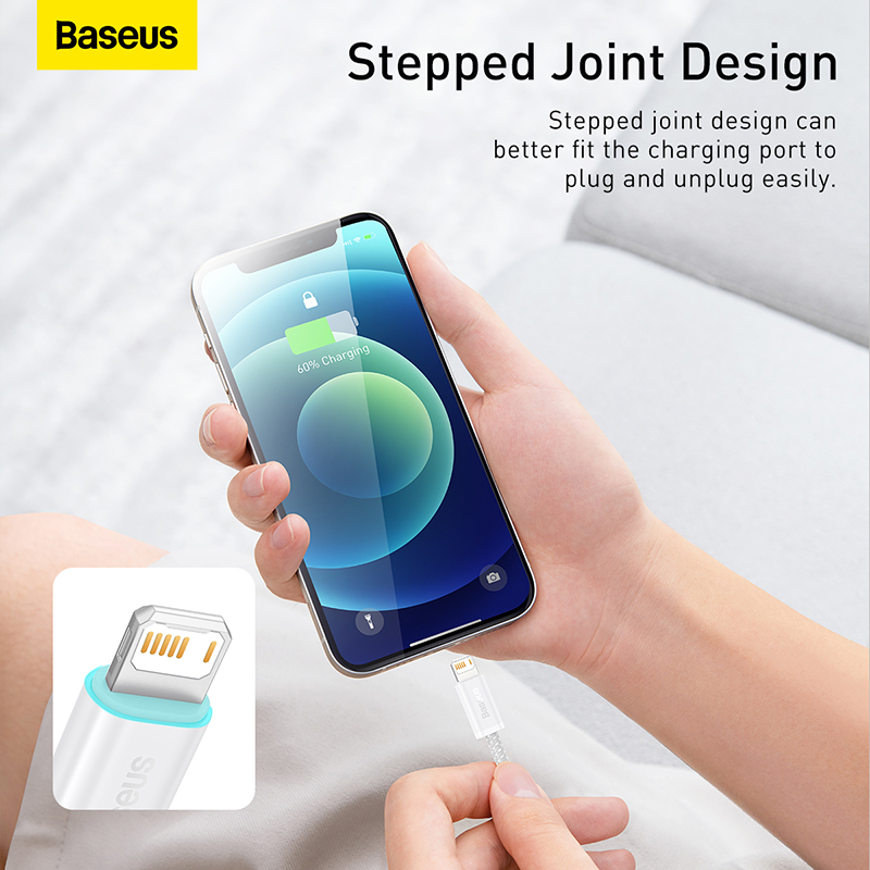 Cáp Sạc Nhanh Baseus Dynamic 2 USB to Ln 2.4A | Bện Dù Siêu Bền, Chống Rối, Dài 1m/2m