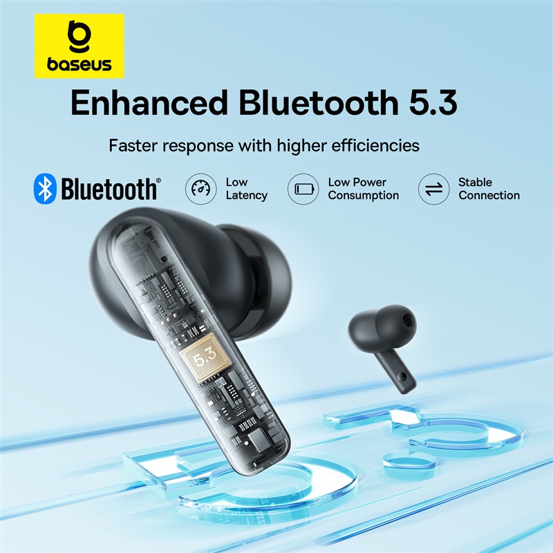 Tai Nghe TWS Baseus Bowie E17 | Bluetooth 5.3, Âm Bass Sống Động, Khử Ồn Đàm Thoại ENC