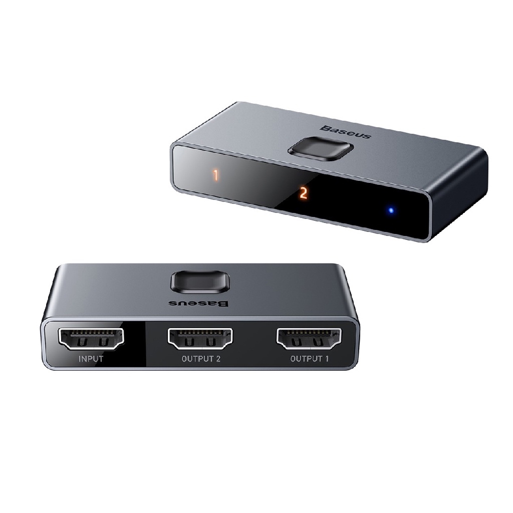 Bộ Chia HDMI 2 Chiều Baseus Matrix | 2 In 1 Out / 1 In 2 Out, Hỗ Trợ 4K/30Hz