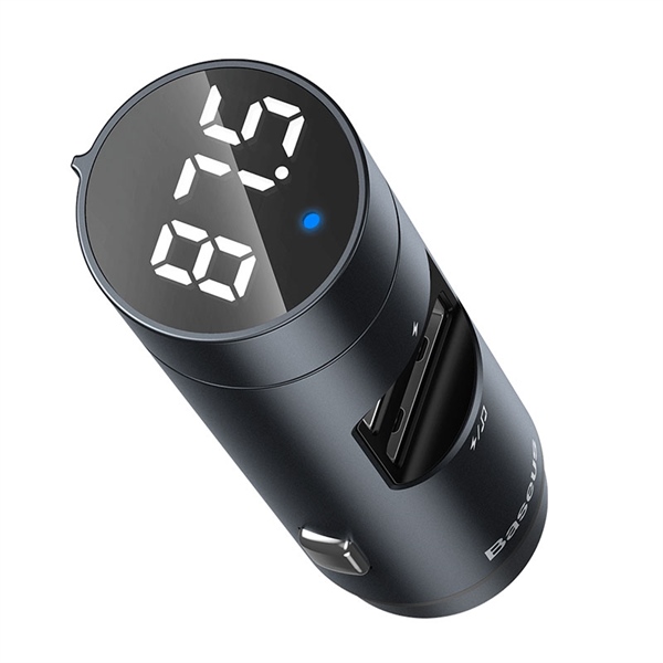 Tẩu Sạc Ô Tô Baseus Energy Column Đa Năng | Kết Nối Bluetooth Phát Nhạc MP3, Kèm 2 Cổng Sạc USB