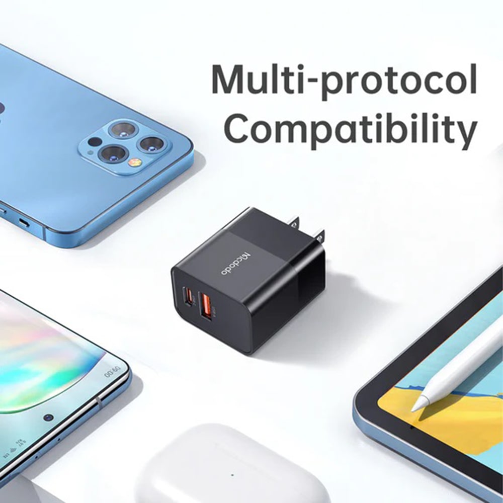 Củ Sạc Mcdodo PD 20W 2 Cổng USB & Type-C | Sạc Nhanh Cùng Lúc 2 Thiết Bị Gọn Nhẹ