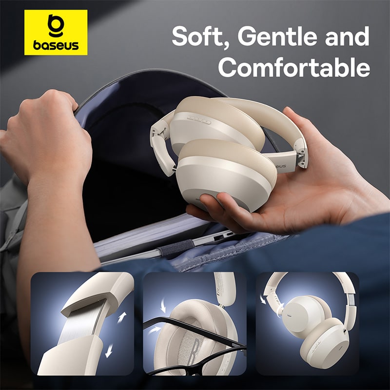 Tai Nghe Bluetooth Baseus Bass 35 Max | Chụp Tai Êm Ái, Cách Âm Tốt, Gấp Gọn