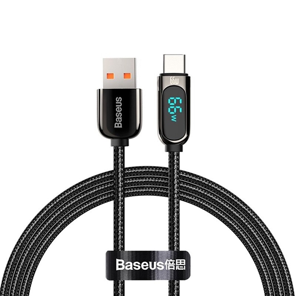 Cáp Sạc Baseus Display 66W USB to Type-C | Có Màn Hình LED Báo Công Suất Sạc